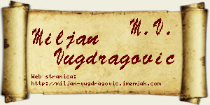 Miljan Vugdragović vizit kartica